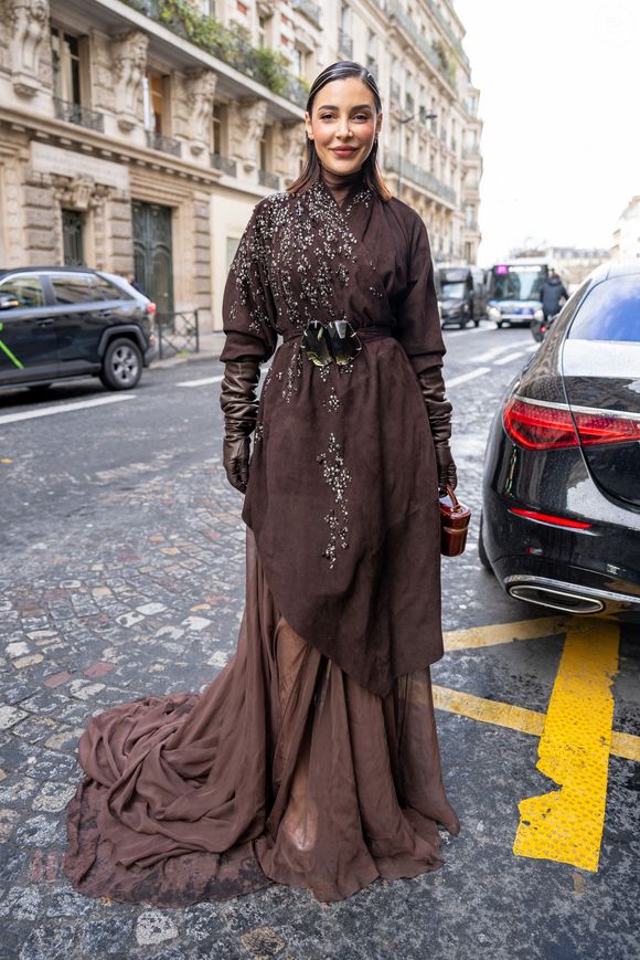 Sanaa El Mahalli - Arrivées au défilé Stéphane Rolland salle Pleyel Collection Haute Couture Printemps/Eté 2025 lors de la Fashion Week de Paris (PFW), France, le 28 janvier 2025. © Pierre Perusseau/Bestimage