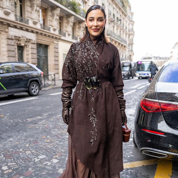 Sanaa El Mahalli - Arrivées au défilé Stéphane Rolland salle Pleyel Collection Haute Couture Printemps/Eté 2025 lors de la Fashion Week de Paris (PFW), France, le 28 janvier 2025. © Pierre Perusseau/Bestimage