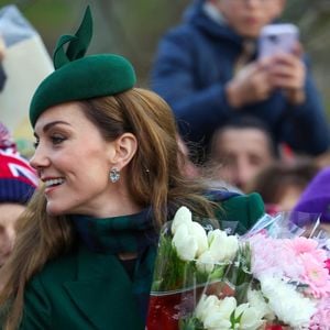 Catherine (Kate) Middleton, princesse de Galles - La famille royale britannique se rend à la messe de Noël à Sandringham le 25 décembre 2024.