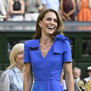 Kate Middleton à la finale homme du tournoi de tennis de Wimbledon, le 13 juillet 2025.

Photo : Chryslène Caillaud / PsnewZ / Bestimage
