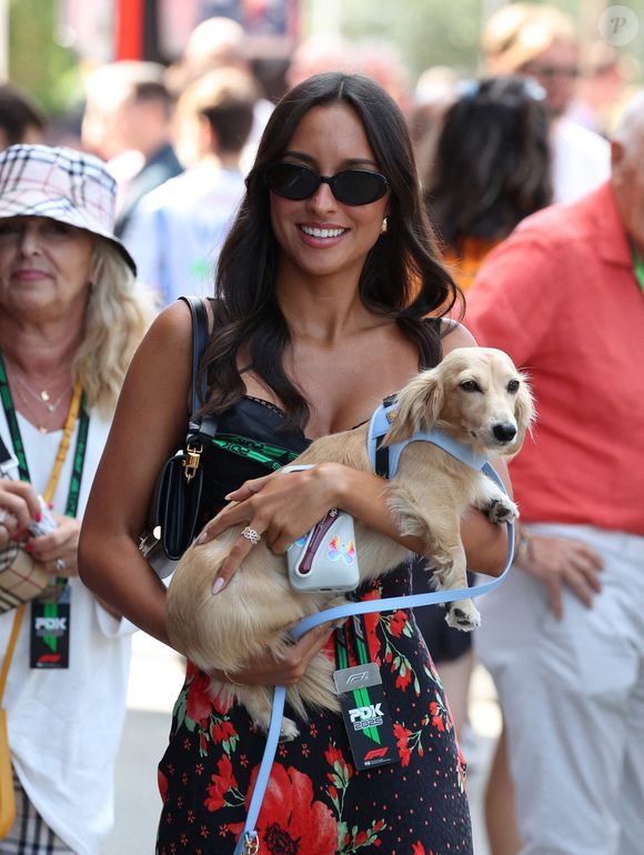 Alexandra Saint Mleux, petite amie de Charles Leclerc (MCO) le 5 septembre 2025. Photo par Alessandro Martellotta/Hasan Bratic/DPA/ABACAPRESS.COM