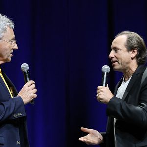 Exclusif - Nelson Monfort et Philippe Candeloro - Concert "En cœur pour l'Ukraine" au Casino de Paris le 18 juin 2023. © Coadic Guirec/Bestimage