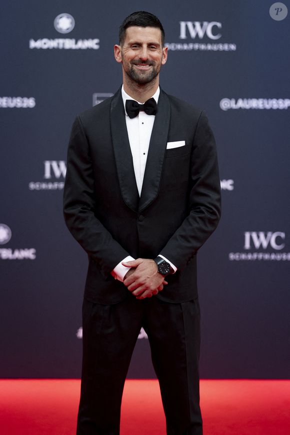 Le 20 avril 2026, Madrid, Madrid, Espagne : MADRID, ESPAGNE - 20 AVRIL : Novak Djokovic assiste au tapis rouge de la soirée des Laureus World Sport Awards 2026 au Palacio De Cibeles le 20 avril 2026 à Madrid, Espagne. (Crédit image : © Alberto Gardin/ZUMA Press Wire)