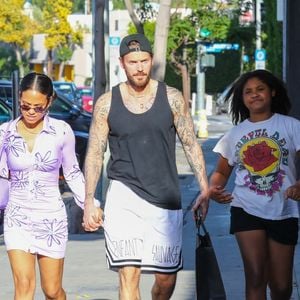 Exclusif - Christina Milian fait du shopping avec sa fille Violet et son mari Matt Pokora (M. Pokora) à Los Angeles le 6 avril 2022. Photo : Backgrid USA / Bestimage