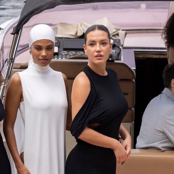 Laetitia Casta, Tina Kunakey, Adèle Exarchopoulos et François Civil - Arrivées au défilé de mode Jacquemus Cruise "La Casa" à la Casa Malaparte à Capri, Italie, le 10 juin 2024. © Borde-Da Silva/Bestimage