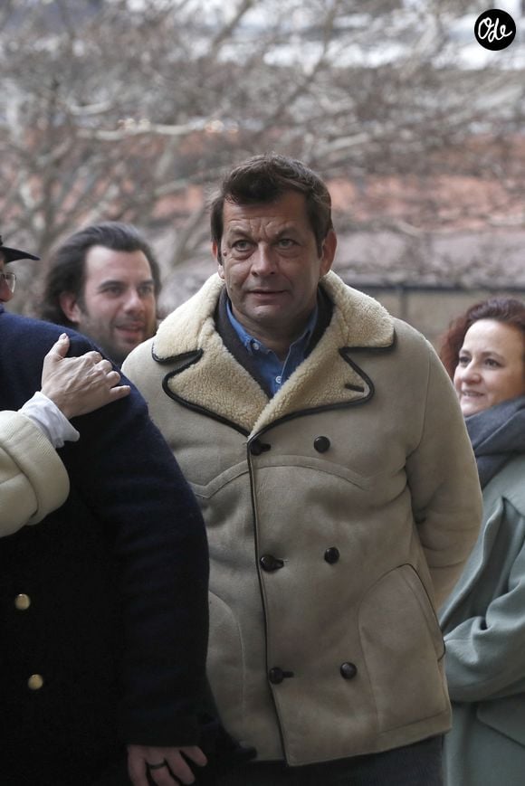 Laurent Mariotte lors des obsèques de Jean-Luc Petitrenaud en l'église Saint-Pierre-du-Gros-Caillou à Paris, le 17 janvier 2025.
© Christophe Clovis/Bestimage