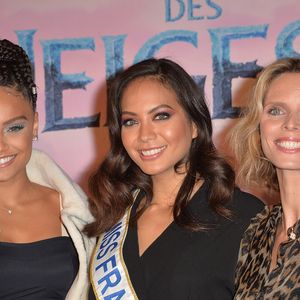 Alicia Aylies (Miss France 2017), Vaimalama Chaves (Miss France 2019) et Sylvie Tellier - Projection exceptionelle de "La Reine des Neiges 2 " au Grand Rex à Paris le 13 novembre 2019. © Veeren Ramsamy/Bestimage