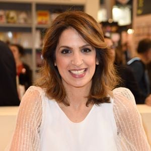 Sonia Mabrouk assistant au Salon Du Livre de Paris 2017 (Paris Book Fair 2017) qui s'est tenu à la Porte de Versailles à Paris, France, le 26 mars 2017. Photo par Alban Wyters/ABACAPRESS.COM