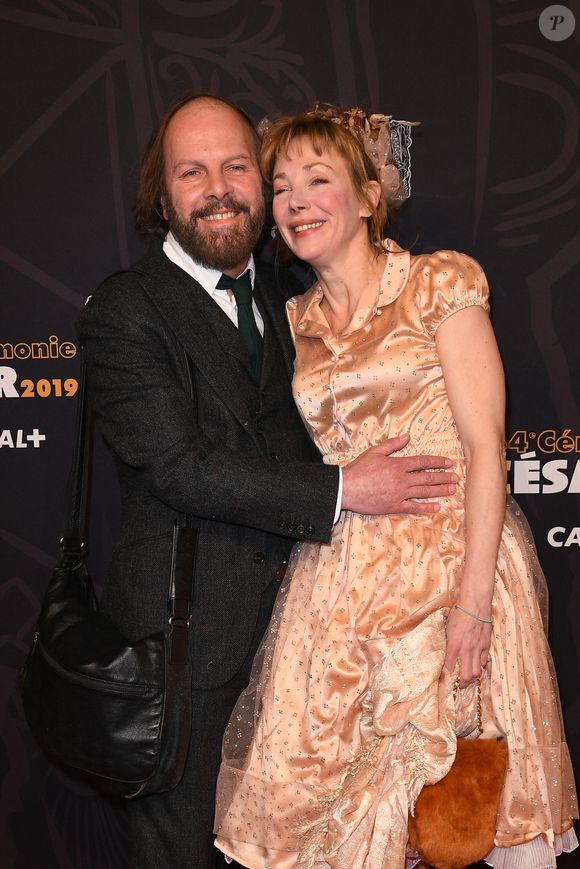 Julie Depardieu et Philippe Katerine sur le tapis rouge lors de leur arrivée à la 44e cérémonie des César du cinéma qui s'est tenue à la salle Pleyel à Paris, en France, le 22 février 2019. Photo by David Niviere/ABACAPRESS.COM