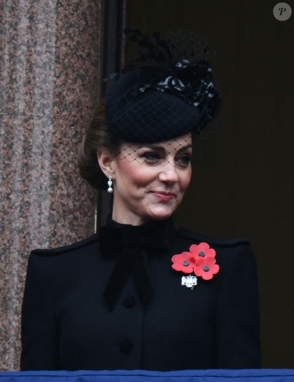 Catherine Kate Middleton, princesse de Galles honore les disparus des deux guerres mondiales lors de la cérémonie Remembrance Sunday ( Dimanche du souvenir ) au Cénotaphe à Londres - 10 November 2024. GOFF INF / BESTIMAGE