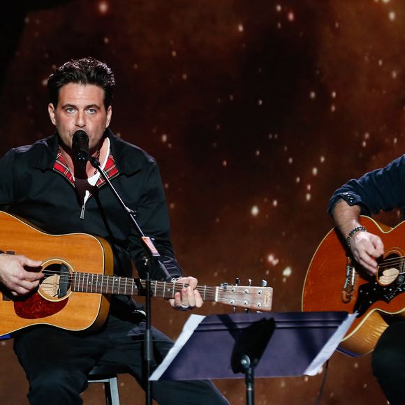 Exclusif - Manu Lanvin, Pierre Jaconelli - Surprises - Enregistrement de l'émission "La Boîte à secrets", au Studio du Lendit, présentée par F.Bollaert et diffusée le 24 janvier sur France 3. Le 16 décembre 2024
© Christophe Clovis / Bestimage