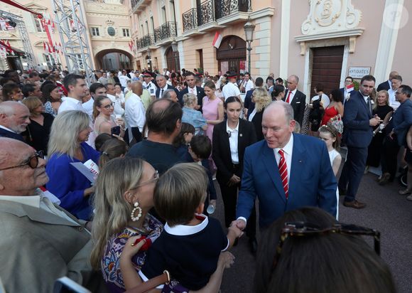 Prince Albert II of Monaco during the celebration of Prince Albert II of Monaco's 20 years on the throne, on the Palace square in Monte, Carlo, Monaco, on July 19, 2025. © Cyril Dodergny/Nice Matin/Bestimage