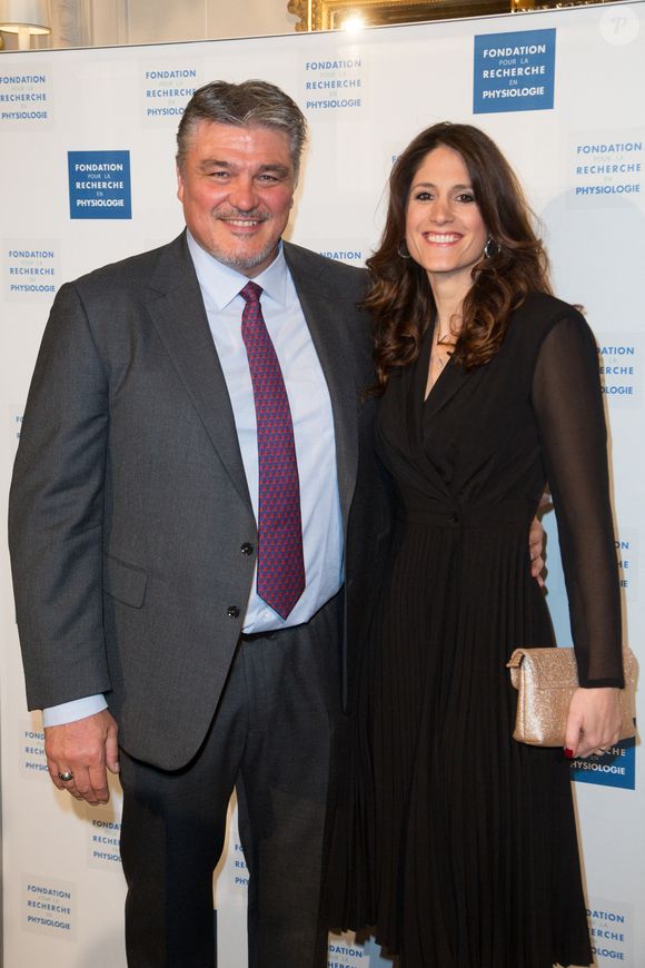 David Douillet et son épouse Vanessa Carrara assistent au gala ' Les Stethos D'Or 2019' au Four Seasons Hotel George V le 11 mars 2019 à Paris, France. Photo by Nasser Berzane/ABACAPRESS.COM