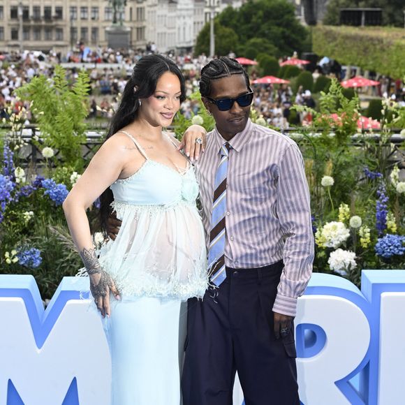 Rihanna et A$AP Rocky (ASAP) au photocall de la première du film Les Schtroumpfs au Mont des Arts à Bruxelles, le 28 juin 2025.

Photo : Jan De Meuleneir / Photonews / Bestimage