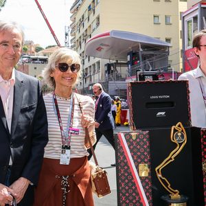 Bernard Arnault et sa femme Hélène Mercier-Arnault lors du Grand Prix de Formule 1 (F1) de Monaco, le 25 mai 2025. © Claudia Albuquerque/Bestimage