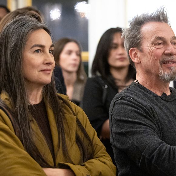 Azucena Caamaño, Florent Pagny - Cérémonie de la remise de la médaille de chevalier de l'ordre des arts et des lettres à Alexandre Kirchhoff, PDG du label Capitol Music France par R.Dati au Ministère de la Culture à Paris le 9 janvier 2026. Photo par Cyril Moreau / Bestimage