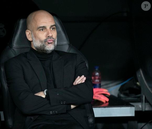 Pep Guardiola pendant le match entre le Real Madrid et Manchester City. (Credit Image: © Xavi Urgeles/ZUMA Press Wire)