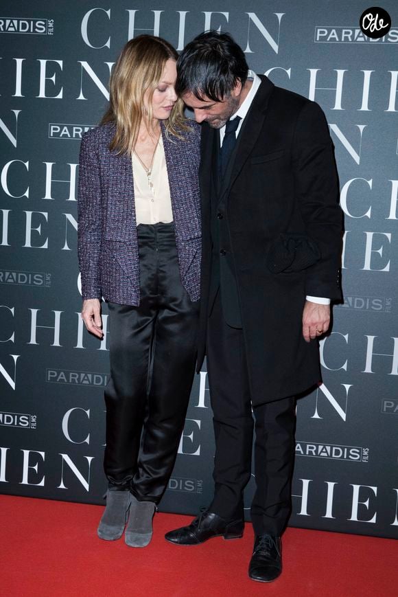 Vanessa Paradis et son compagnon Samuel Benchetrit lors de l'avant-première du film "Chien" au cinéma MK2 Bibliothèque à Paris, France, le 5 mars 2018.

© Olivier Borde/Bestimage