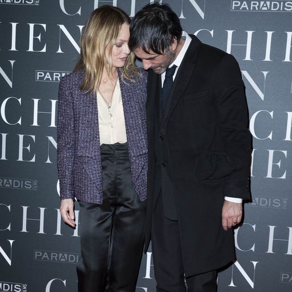 Vanessa Paradis et son compagnon Samuel Benchetrit lors de l'avant-première du film "Chien" au cinéma MK2 Bibliothèque à Paris, France, le 5 mars 2018.

© Olivier Borde/Bestimage