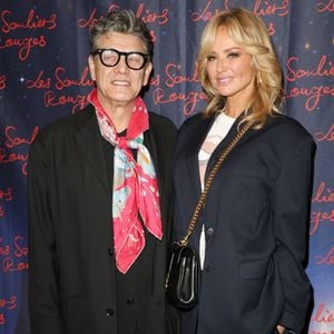 Exclusif - Marc Lavoine (co-producteur du spectacle) et sa compagne Adriana Karembeu lors de la générale du spectacle musical "Les Souliers Rouges" au Casino de Paris, le 24 janvier 2025.
© Guirec Coadic/Bestimage