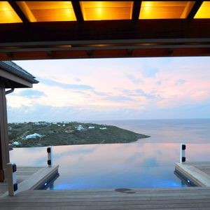Vue de la maison de Johnny Hallyday à Saint-Barth