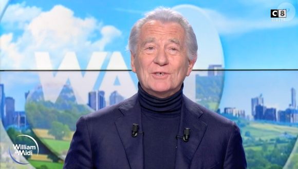William Leymergie aux commandes d'un nouveau numéro de "William à midi" sur C8 ce lundi 24 février 2025 (Capture d'écran).