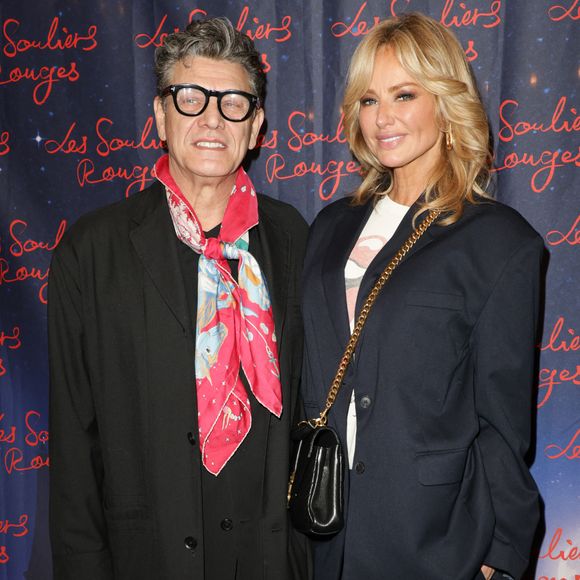 Marc Lavoine (co-producteur du spectacle) et sa compagne Adriana Karembeu lors de la générale du spectacle musical "Les Souliers Rouges" au Casino de Paris, le 24 janvier 2025. © Guirec Coadic/Bestimage