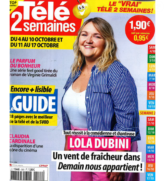 Couverture du magazine Télé 2 semaines, sorti le 25 octobre 2025.
