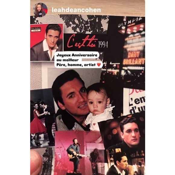 "Joyeux anniversaire au meilleur père, homme et artiste", a écrit Leah Brillant via sa story Instagram.

Dany Brillant et sa fille Leah immortalisés sur Instagram. (Capture d'écran).