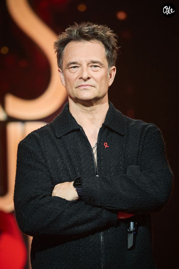 David Hallyday lors de l'enregistrement de l'émission "Les stars s'unissent pour le Sidaction" au théâtre Marigny à Paris, France, le 11 mars 2025. L'émission sera diffusée en prime le 22 mars sur France 2. © Guirec-Moreau/ Bestimage