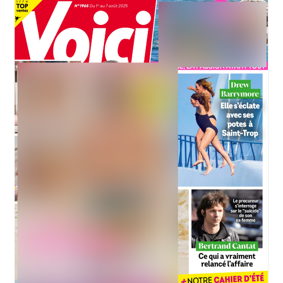 Couverture du dernier numéro du magazine Voici paru le 1er août 2025.