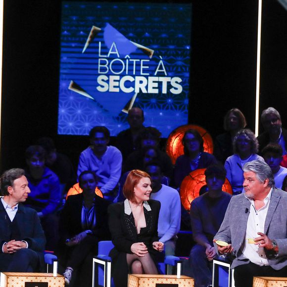 Exclusif - Stéphane Bern, Elodie Frégé, David Douillet - Enregistrement de l'émission "La Boîte à secrets", au Studio du Lendit, présentée par F.Bollaert et diffusée le 17 janvier sur France 3. Le 17 décembre 2024
© Christophe Clovis / Bestimage