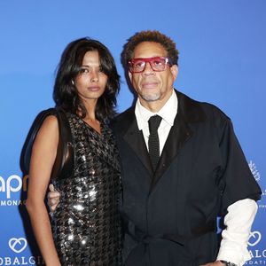 JoeyStarr et sa compagne Pauline Latchoumanin - Photocall du Global Gift Gala Paris à l'hôtel Four Seasons George V à Paris le 8 novembre 2025. © Marc Ausset-Lacroix/Bestimage