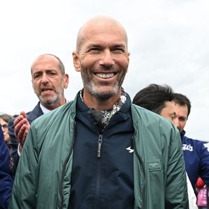 Exclusif - Zinedine Zidane interviewé par Vincent Cerutti lors des 24H du Mans 2024, le 15 juin 2024. Frédéric Chambert / Panoramic / Bestimage