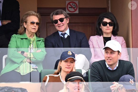 François Baroin et sa femme Stéphanie Lochard durant la finale de la 118e édition du Rolex Monte-Carlo Masters, au Monte-Carlo Country Club à Roquebrune Cap Martin, le 13 avril 2025. © Bruno Bebert/Bestimage
