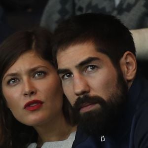 Nikola Karabatic et sa femme Géraldine Pillet au Parc des Princes à Paris le 11 septembre 2015.  

Marc Ausset Lacroix / Bestimage