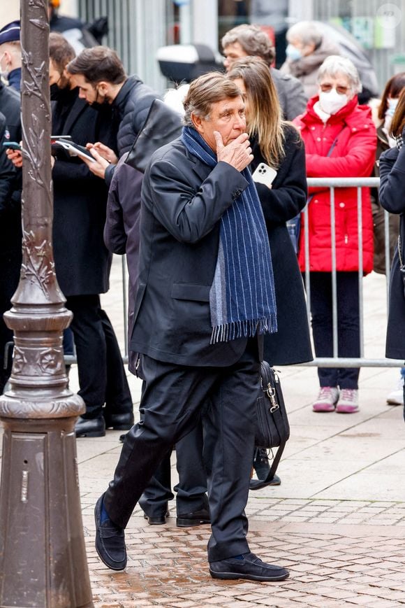 Jean-Pierre Foucault - Obsèques de Jean-Pierre Pernaut en la Basilique Sainte-Clotilde à Paris le 9 mars 2022.

© Cyril Moreau / Bestimage