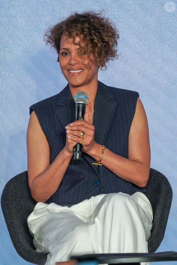Halle Berry en conférence de presse lors du Festival International de la Créativité 2023 à Cannes, le 19 juin 2023.