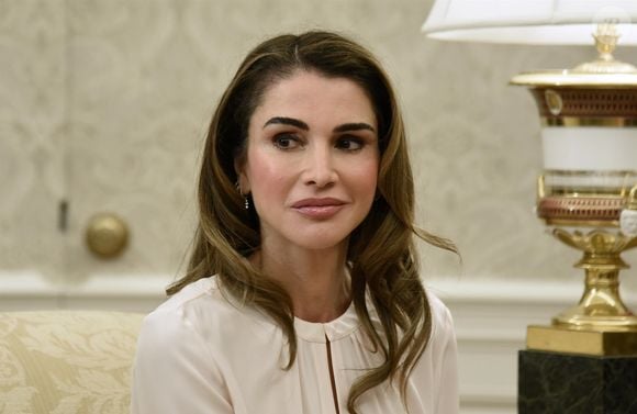 La reine Rania de Jordanie - Le roi Abdallah de Jordanie et la reine Rania sont reçus par Donald et Melania Trump à la Maison Blanche à Washington, le 25 juin 2018. © Backgrid USA / Bestimage