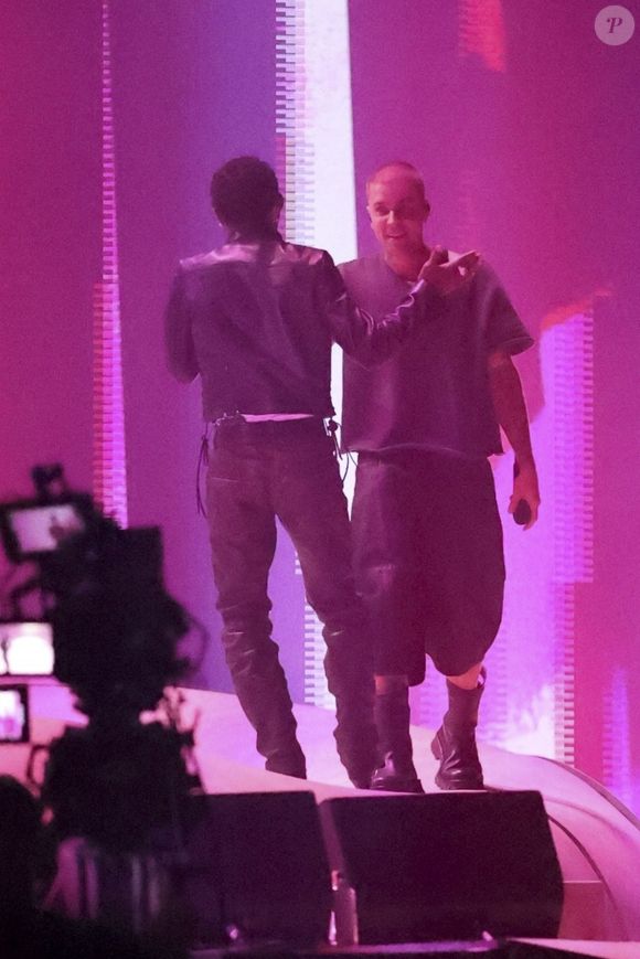 Justin Bieber le deuxième jour du premier week-end du 2026 Coachella Valley Music and Arts Festival à Indio, en Californie. Le 11 avril 2026. © Backgrid USA / Bestimage