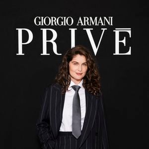 Laetitia Casta - Les célébrités au défilé Armani Privé "Collection Haute Couture Printemps/Eté 2025", au 21 rue François 1er, lors de la Fashion Week de Paris (PFW), le 28 janvier 2025.