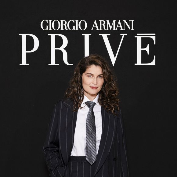 Laetitia Casta - Les célébrités au défilé Armani Privé "Collection Haute Couture Printemps/Eté 2025", au 21 rue François 1er, lors de la Fashion Week de Paris (PFW), le 28 janvier 2025.