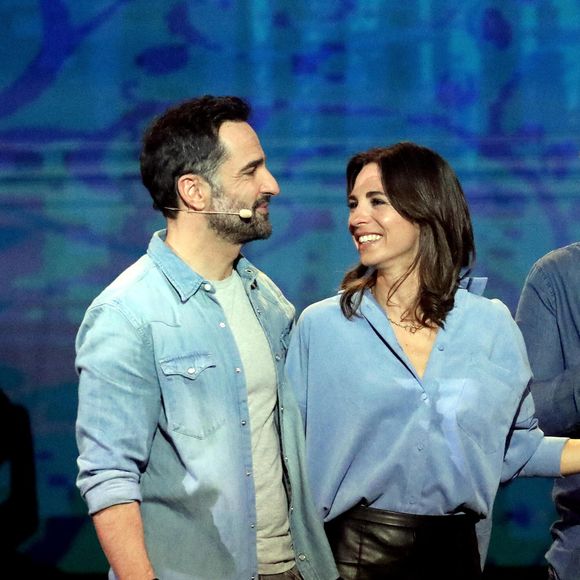 Exclusif - Florent Peyre et sa compagne Virginie Stref - Surprises - Enregistrement de l'émission "La Chanson secrète 11" à Paris, diffusée le 24 juin sur TF1. Le 15 janvier 2022
© Jacovides-moreau / Bestimage