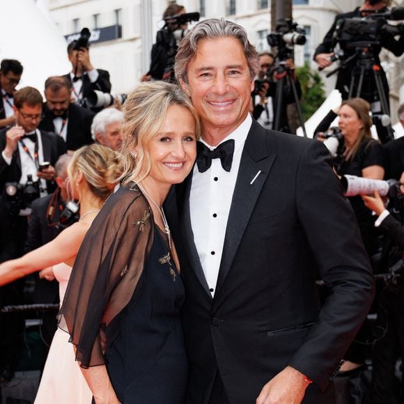 Caroline Roux et son mari Laurent Solly - Montée des marches du film " Eddington " lors du 78ème Festival International du Film de Cannes, au Palais des Festivals à Cannes. Le 16 mai 2025
© Jacovides-Moreau / Bestimage
