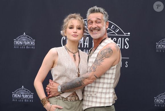 Exclusif - Catherine Davydzenka et son compagnon Stéphane Blancafort - Photocall de la 3ème édition du Festival du Cinéma Français et de la Gastronomie d'Aix-les-Bains. Le 8 juin 2024 © Denis Guignebourg / Bestimage