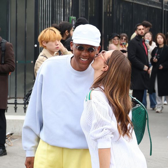 Stromae et sa femme Coralie Barbier au défilé Lacoste "Collection Prêt-à-Porter Automne/Hiver 2025-2026" lors de la Fashion Week de Paris (PFW), le 9 mars 2025

© Denis Guignebourg / Bestimage