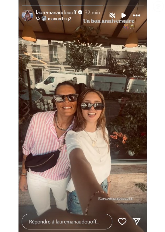 Laure Manaudou est particulièrement proche de sa fille adolescente.

Laure Manaudou pose avec sa fille Manon, 15 ans et déjà très grande dont le papa est Frédérick Bousquet, sur Instagram.