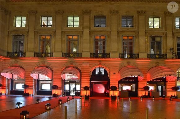Vue de la boutique Chaumet - Vernissage de l'exposition "Une Education Sentimentale" dans le musée éphemere Chaumet, Place Vendôme à Paris le 4 février 2016. 

Photo : AGENCE / BESTIMAGE