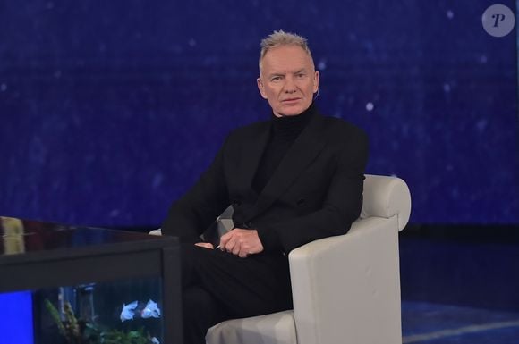 Le chanteur Sting est l'invité de l'émission Che tempo che fa à Milan le 8 décembre 2024.