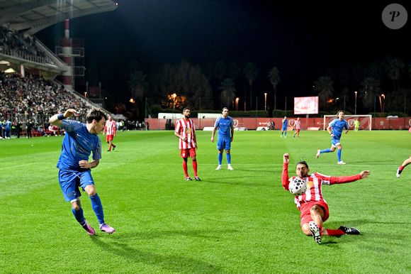 Louis Ducruet durant la première édition du « match des légendes » opposant l'équipe des Légendes, les anciens de Cannes, à l'équipe des Etoiles avec pour capitaine Didier Deschamps, au stade Pierre de Coubertin à Cannes, le 30 octobre 2025. Les Légendes cannoises, coachées par Luis Fernandez et supportées par Zinedine Zidane qui portait les couleurs cannoises, mais qui n'a pas joué, ont remporté le match 3 à 2. Tous les bénéfices de la soirée seront reversés aux associations les Etoiles de l'Espoir, à l'association Adrien et à l'association Clin d'Oeil, qui oeuvrent pour les plus démunis et la jeunesse. © Bruno Bebert / Dominique Jacovides / Bestimage